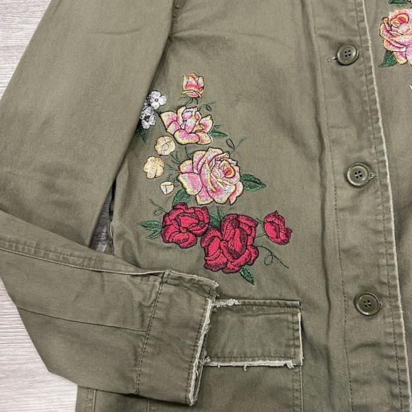 Maurice’s floral embroidered military shacket, EUC - Picture 2 of 5